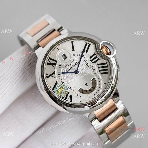 JH Factory Swiss Ballon Bleu Cartier 9120 Watch Two Tone Rose Gold 42mm 3