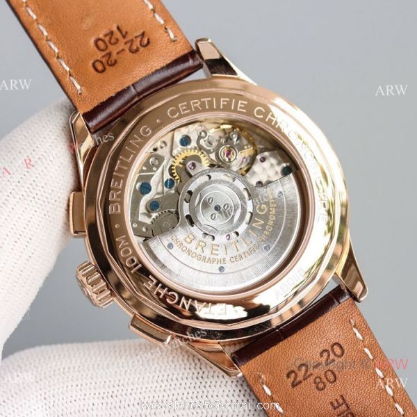 JH Factory Swiss Breitling Premier B01 Chronograph Watches Asia7750 Rose Gold 3