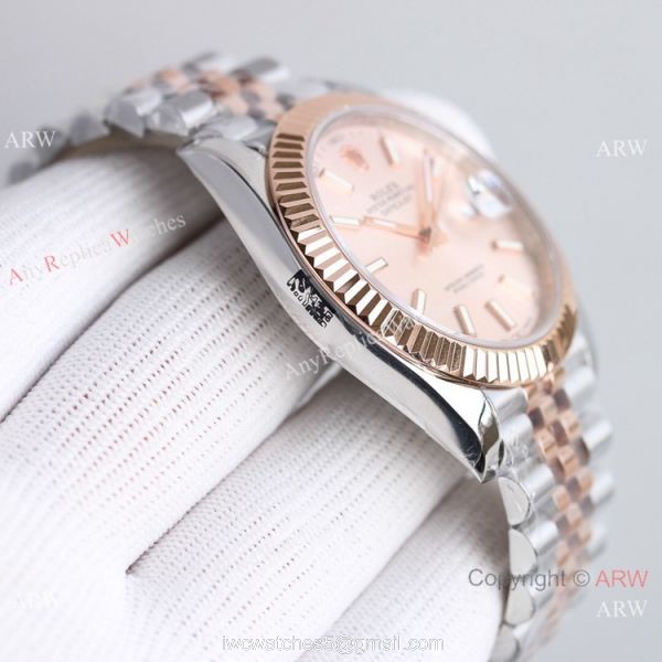 (TW) Swiss Copy Rolex Datejust II Seagull 2824-2 Watches 41mm Jubilee Two Tone Rose Gold 3