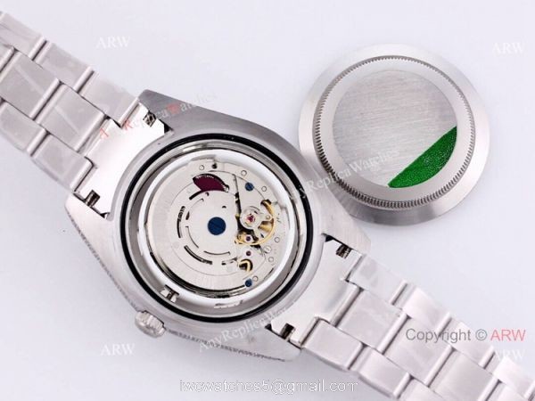 Best Rolex Datejust 41 White Dial Stick Markers Full Diamonds Watch Automatic Replica 3