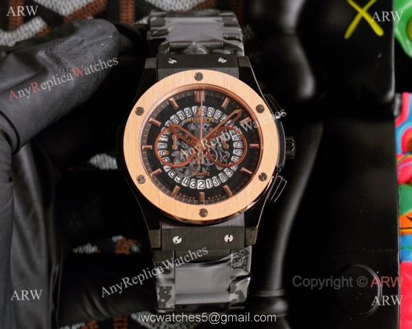 2021 Copy Hublot Geneve Big Bang Skull All Black Watches 3