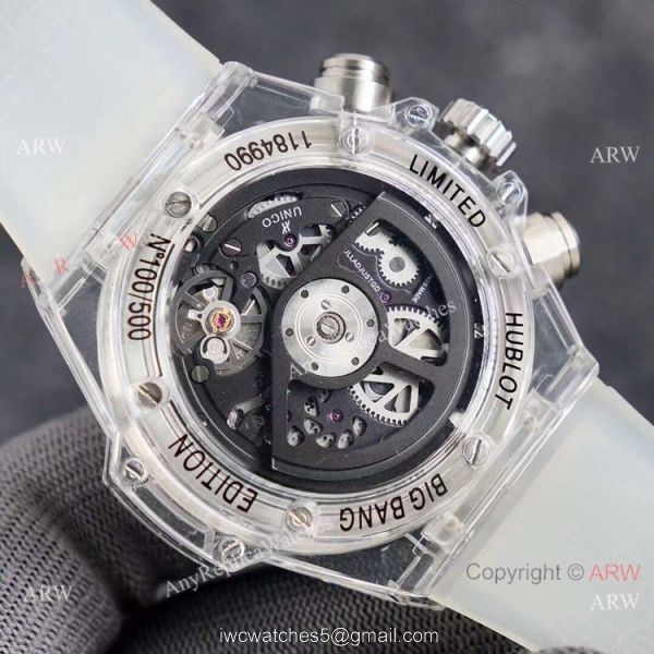 2021 Replica Hublot Big Bang Unico Sapphire Watch Diamond Bezel 45mm 3