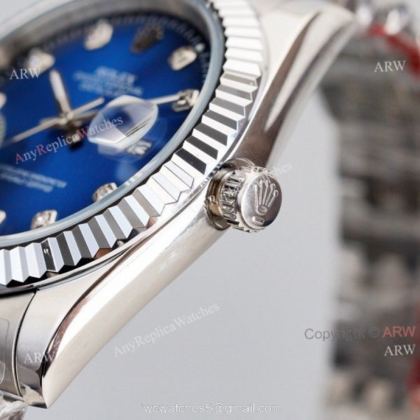 41mm Rolex Datejust 2 Blue Dial Jubilee Fluted Bezel Diamond Watch High End Replica 3
