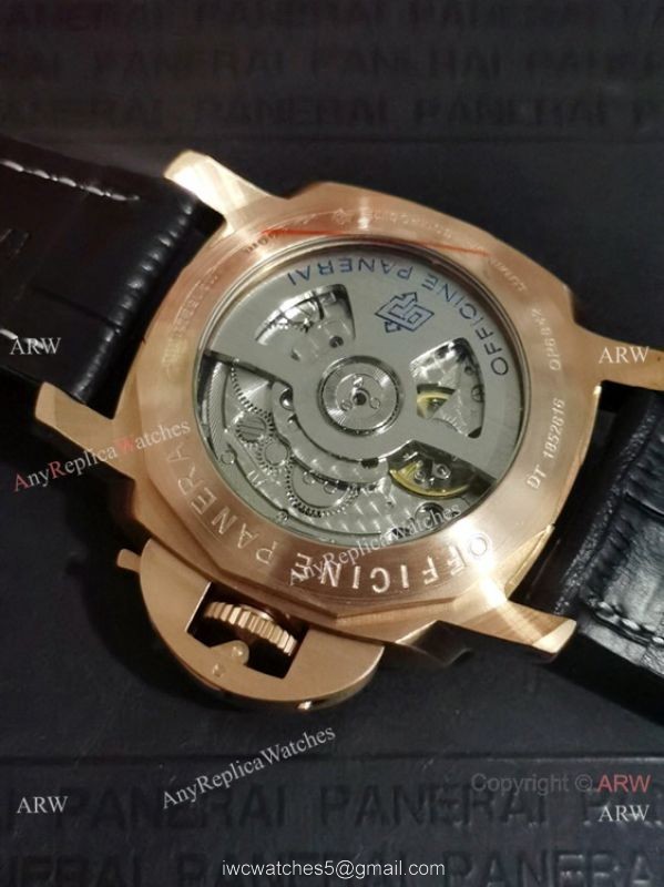 Copy Panerai Luminor Gmt Automatic PAM 00535 Watch Rose Gold 3