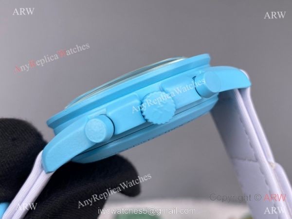 2022 new! AAA Replica Swatch x Omega &8216;Uranus Moonswatch Blue Bioceramic Swiss Quartz 3