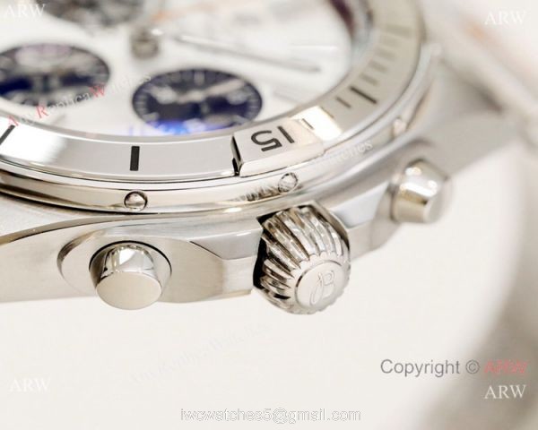 2021 New Breitling Rouleaux Bracelet GF Factory Breitling Chronomat Copy Watch 42mm White Dial 3