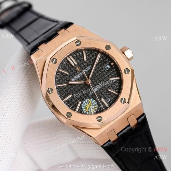 JH Factory Audemars Piguet Royal Oak Rose Gold 37mm Gray Dial Watch 3