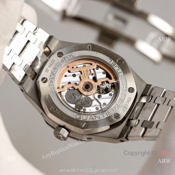 JH Factory Swiss Copy Audemars Piguet Royal Oak Perpetual Calendar 26574PT Watch Glacier blue Dial 3