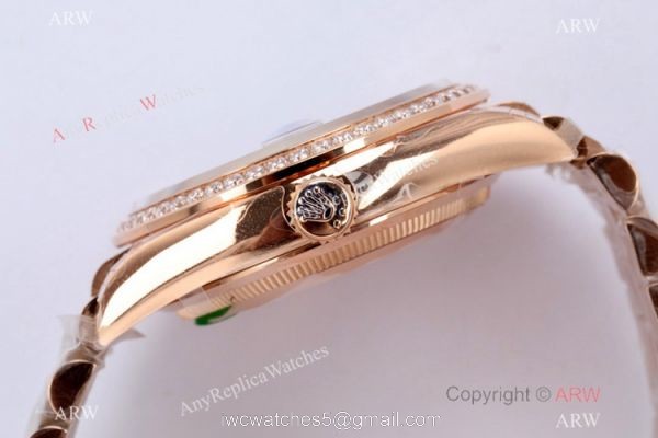 (EW) 1-1 Super Clone Rolex Day-Date Diamond 36mm White MOP Dial Watch with 3255 Movement 3