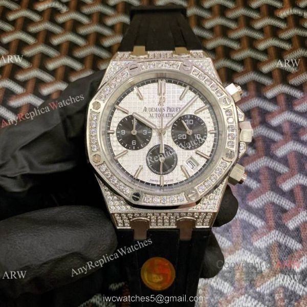 Iced Out Audemars Piguet Royal Oak Chronograph Watches 42mm for Men 3