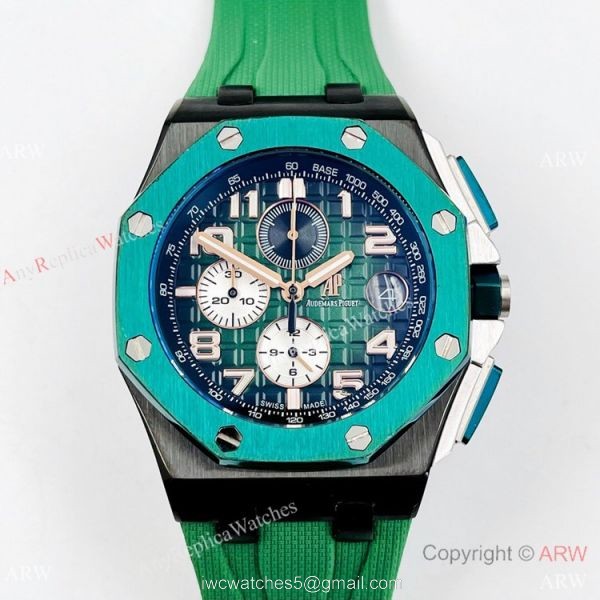 Japan Grade Audemars Piguet Royal Oak Offshore Copy Watches Blue Bezel 44mm 3