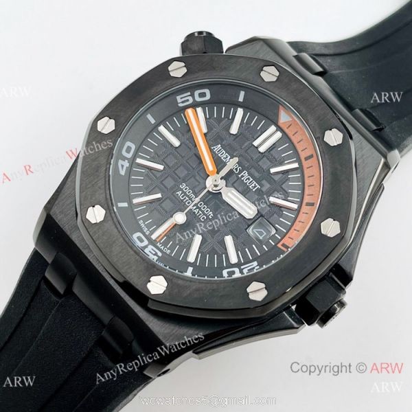 Best Replica Audemars Piguet Royal Oak Offshore Diver Watches Black Steel 3