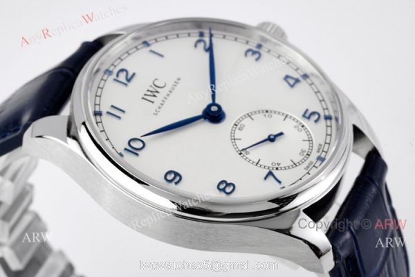 Best IWC Portugieser 40mm For Men White Face IWC Zf Factory Replica Watch 3