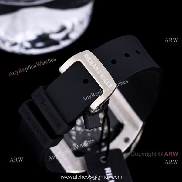 High End Replica Richard Mille Rm010 Diamonds Watch Red Rubber Band 3