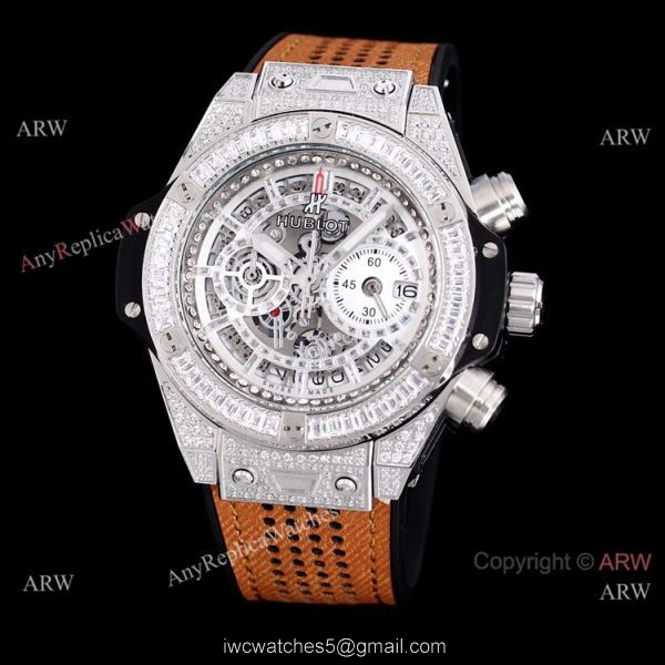 High Quality Copy Hublot Big Bang Iced Out Chronograph Watch Rose Gold 3
