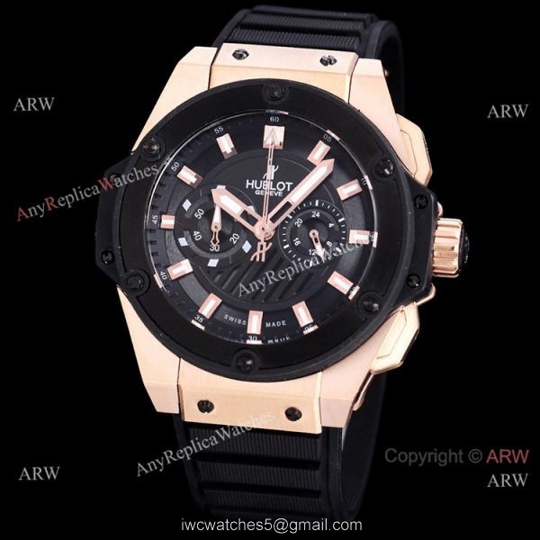 Best Copy Hublot Big Bang King Power VK Chronograph Watch Black and Rose Gold 3