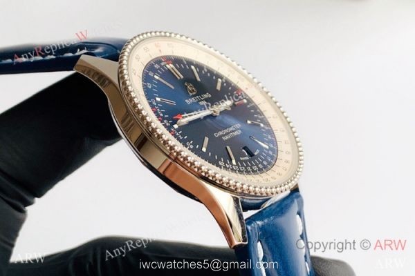 V7 Factory Swiss Breitling Navitimer 1 Automatic Blue Dial Watch SW200 Movement 3
