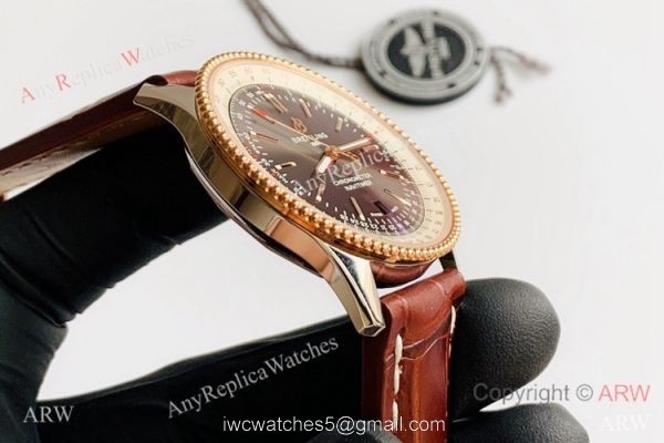 V7 Factory Swiss Replica Breitling Navitimer 1 Watch Rose Gold Gray Dial SW200 Movement 3