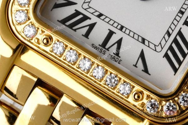 BV Factory AAA Replica Cartier Panthere 22mm Quartz Watch Yellow Gold Diamond Bezel 22mm 3