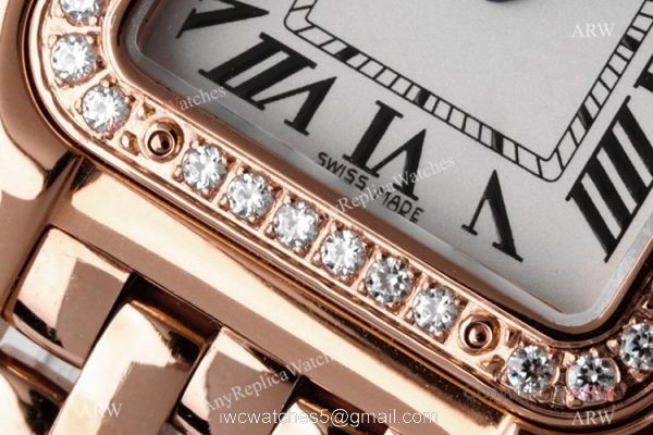 BV Factory Cartier Panthere De Swiss Quartz Watch Rose Gold Diamond Bezel 22mm for Women 3
