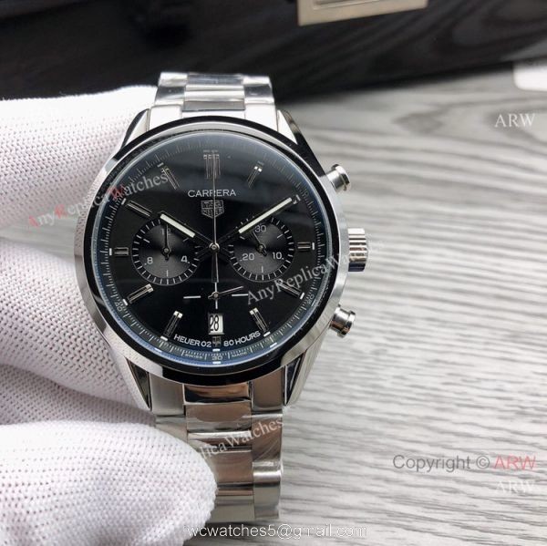 40mm Tag Heuer Carrera Blue Face Stainles Steel Watches For Men Replica 3