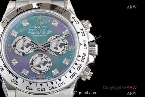 JH Factory Swiss Copy Rolex Daytona JH Cal.4130 Chrono Watch Blue Mother Of Pearl Dial 40mm 3