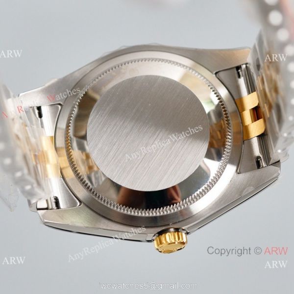 Swiss Grade Copy Rolex Oyster Perpetual Datejust 36mm Watch eta2836 Champagne Dial with Diamond 3