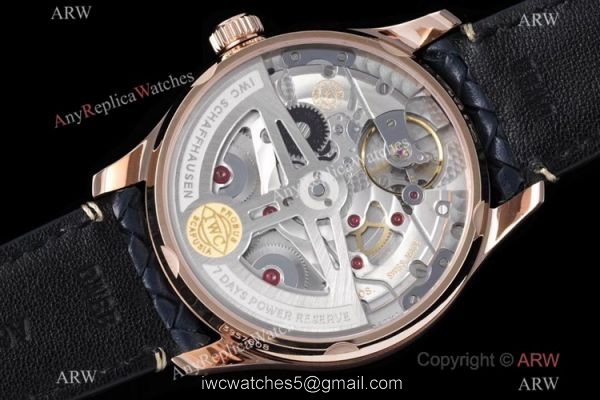 ZF Factory IWC Portugieser Automatic 7 Days Rose Gold Blue Dial Watch 42mm Brand NEW 3