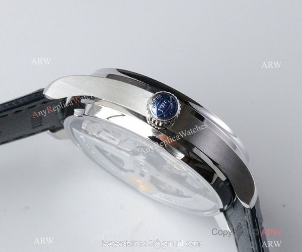 Super Clone IWC Portugieser 7 Days ZF Factory IW500107 Blue Leather Strap 1:1 Copy Watch 3