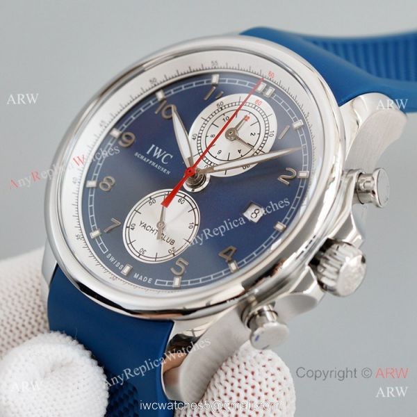 New Replica IWC Portugieser Yacht Club Chronograph Cal89361 Blue Dial Watch 3