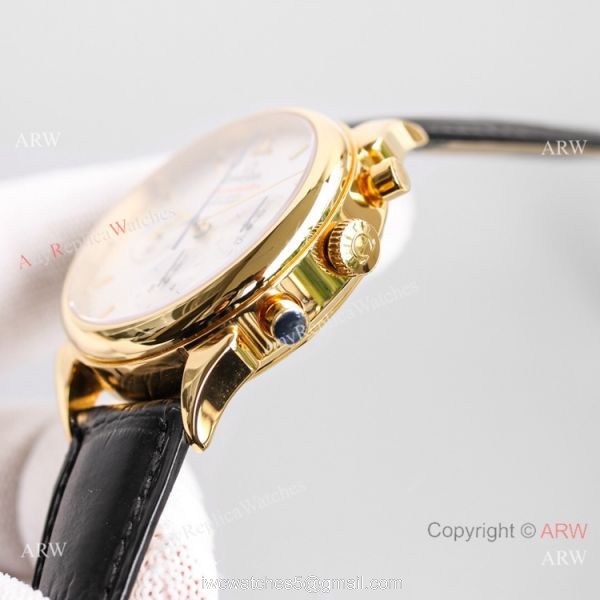 JH Swiss Copy Omega Speedmaster 7750 Chronograph Watch Yellow Gold 3