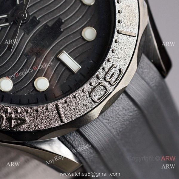 New 2021 Watches Swiss Omega Black Seamaster Diver 300m Watch Rubber Strap 3