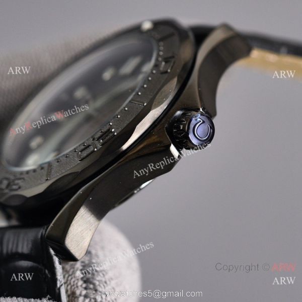 New 2021 Watches Swiss Omega Seamaster Diver 300m Black Black Watch Leather Strap 3