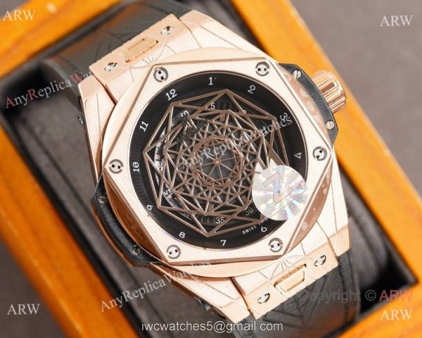 Z Factory Copy Hublot Big Bang Sang Bleu Watch Rose Gold Citizen Movement 3