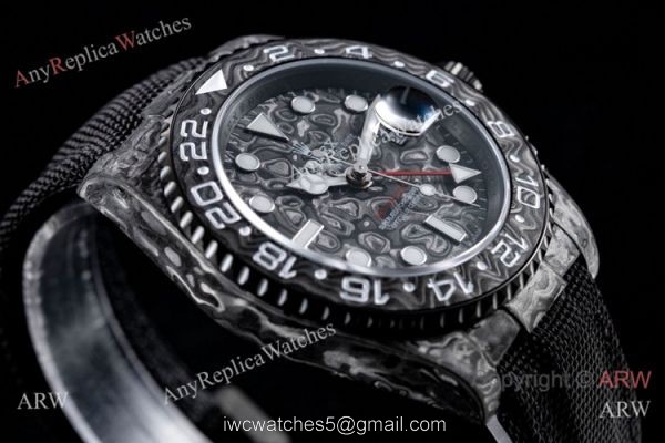 2021 Rolex DiW GMT-Master II JH Cal.3186 Forged Carbon Watch Custom Watch 40mm 3