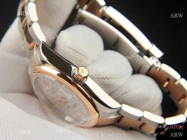 Rolex new Datejust 36 Palm dial Two Tone Rose Gold Oyster Bracelet Men Size 3