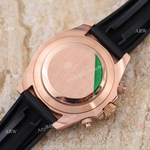 New 2021! AAA Replica Rolex Daytona 40 Watch Rose Gold Meteorite Face Oysterflex Strap 3