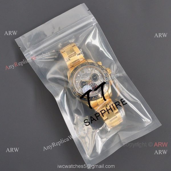 New 2021! AAA Replica Rolex Daytona Gold Meteorite Watch 43mm 3