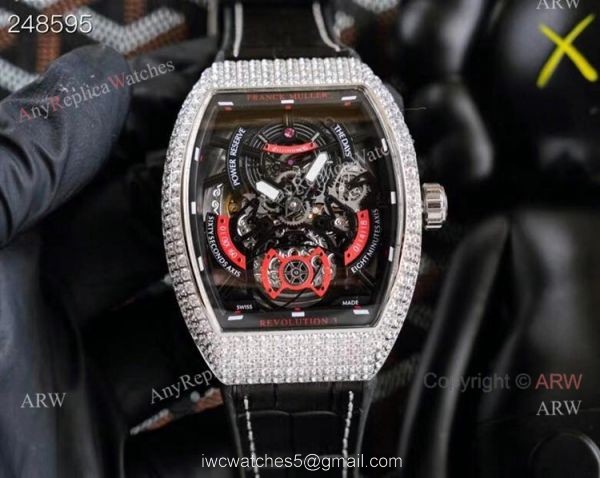 Replica Blue Franck Muller V45 Diamond Watch Franck Muller Revolution 3 Skeleton Watch 3