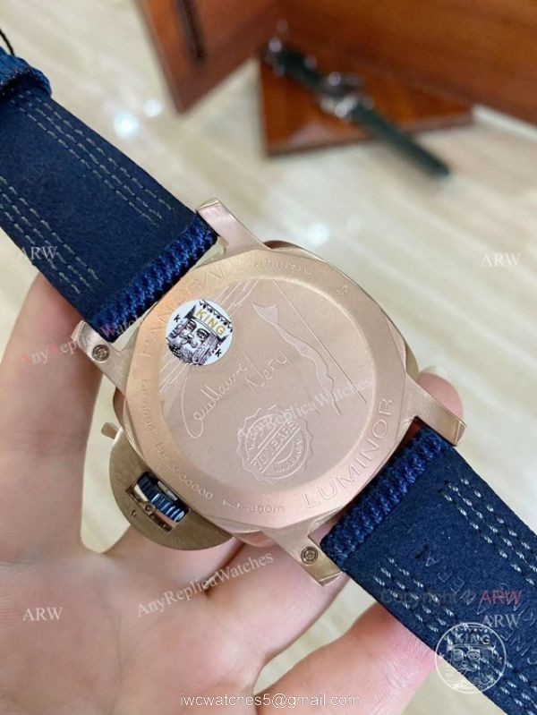 New Panerai 2021 Watches -Replica Panerai Luminor Marina 44mm Blue Dial Rubber Strap 3