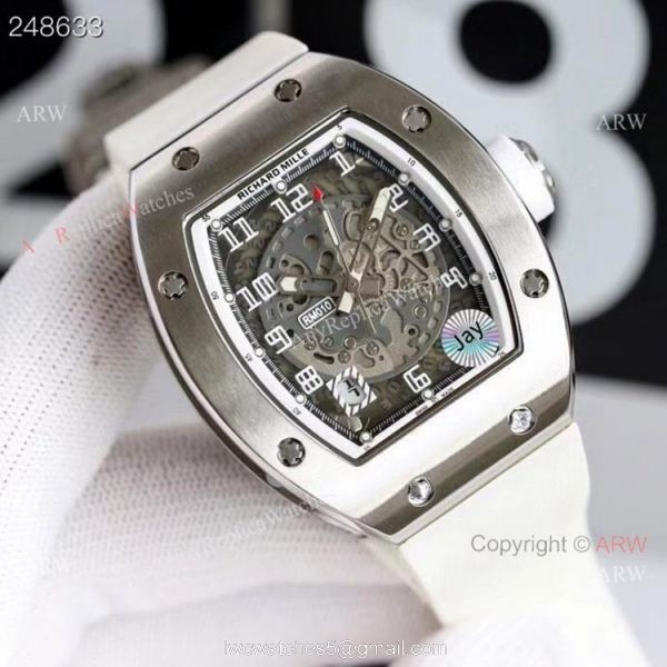 Knockoff Richard Mille RM 030 Rose Gold Watch Black Rubber Strap 3