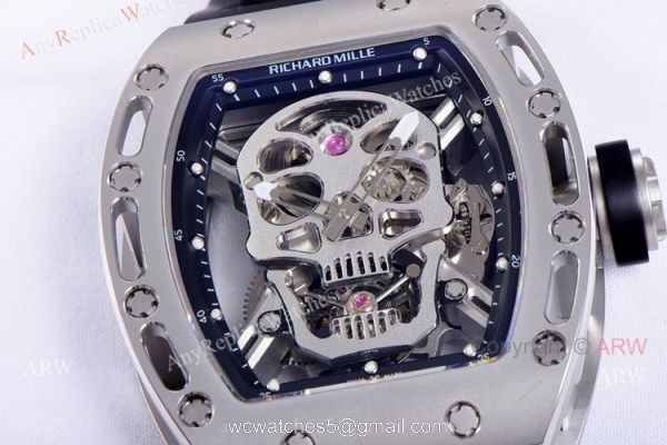 JB Factory Richard Mille Skull Watch For Sale RM 52-01 Tourbillon For Men Replica 3