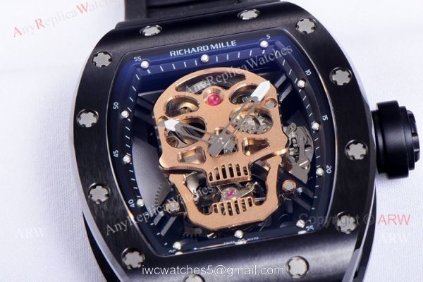 JB Factory Richard Mille Skull Watch RM52-01 Tourbillon Dial Best Copy 3
