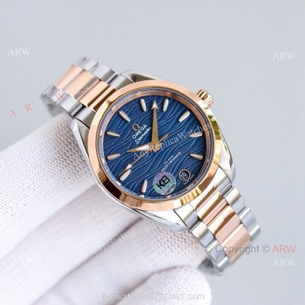 High Quality Replica Omega Constellation Two Tone Rose Gold Ladies Watch 34mm 3