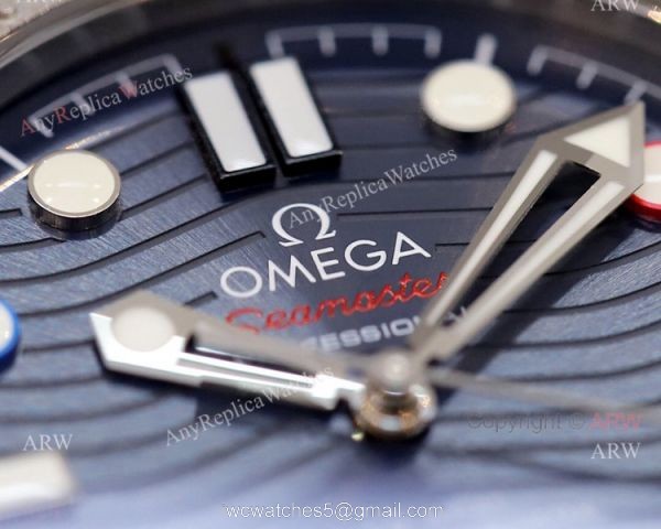 New Omega Seamaster Diver 300m Beijing 2022 Special Edition Swiss Replica Watch Omega Blue Wave Dial 3