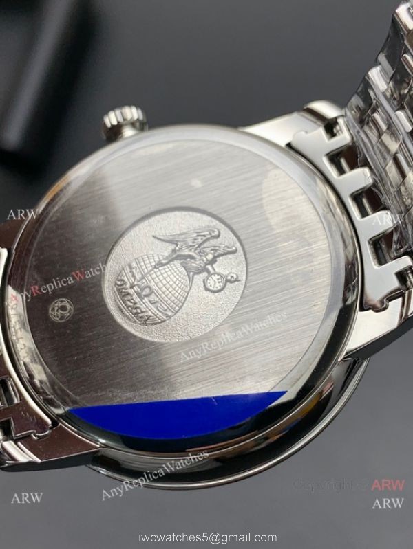 MKS Factory Omega Classic De Ville Prestige 9015 Watch Gray Dial Blue Markers 3