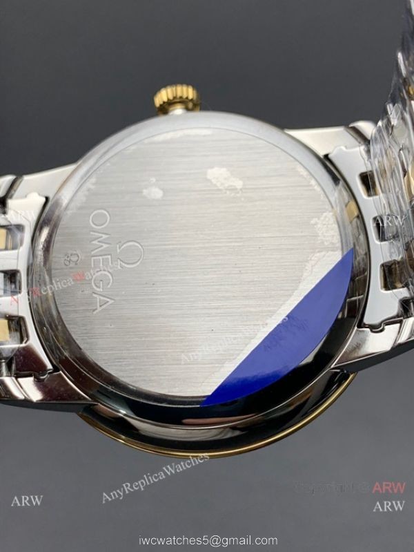 MKS Factory Omega Classic De Ville 9015 Watch Two Tone White Dial 3