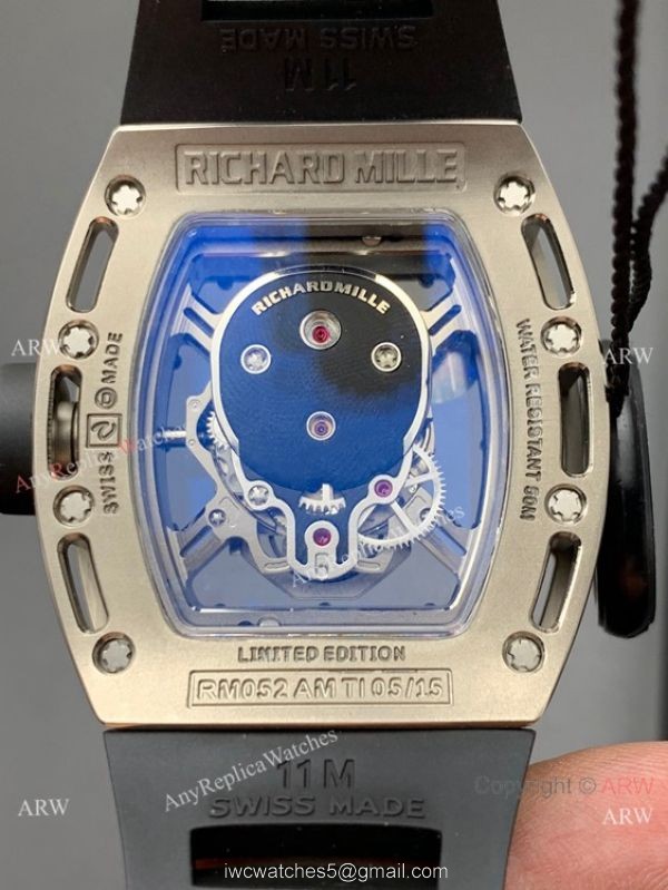 ZF Factory Richard Mille RM 052 Skull Tourbillon Watch Titanium 3