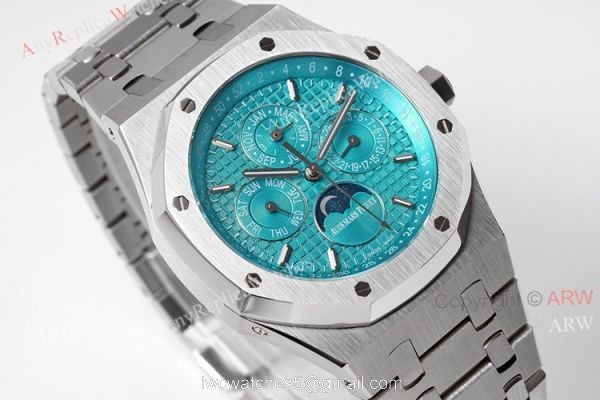 BF Audemars Piguet Perpetual Calendar Moonphase Blue Dial AP 26574 Swiss Replica Watch 3