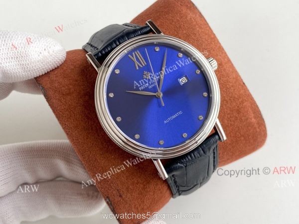 Patek Philippe Calatrava Classic Watch Mens Green Dial Automatic Replica Watch 3